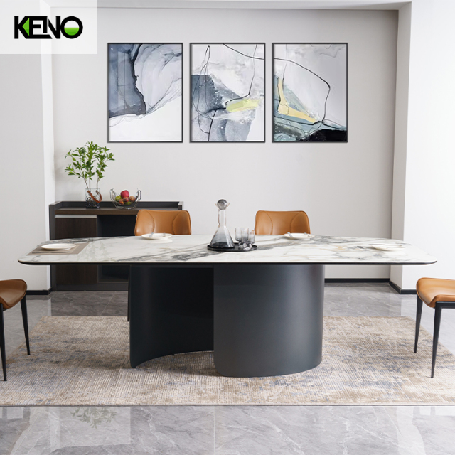 Sintered Stone Dining Table Modern Design Home Furniture with Comfortable Home Chair Set