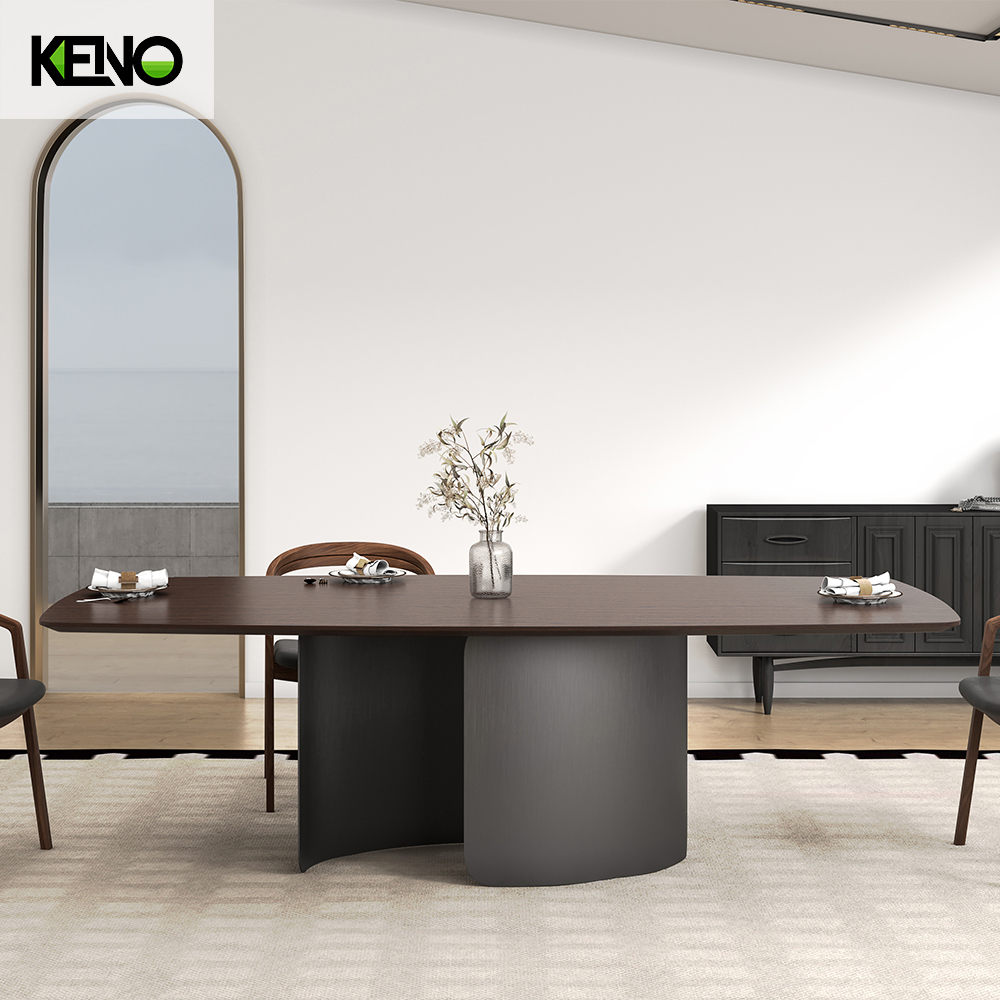 Wood Grain Dining Table Home Furniture Factory Direct Sale with Matching Table Chair