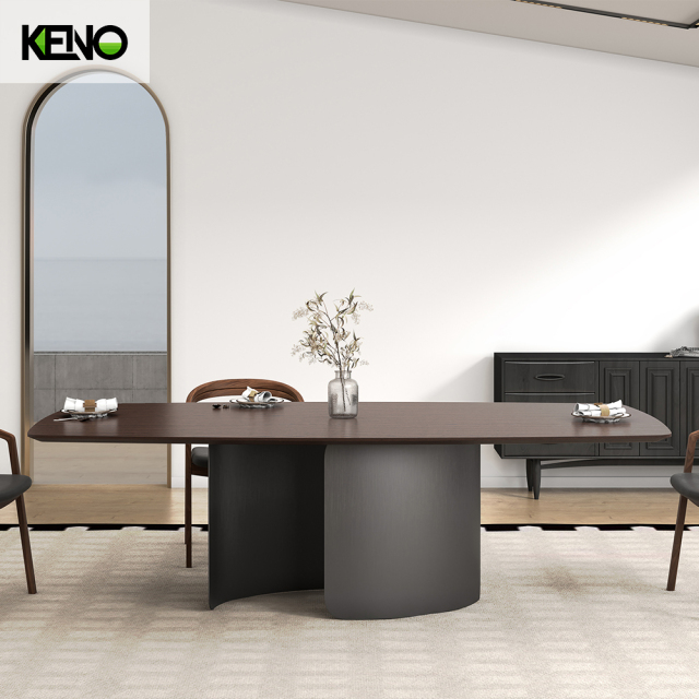 Wood Grain Dining Table Home Furniture Factory Direct Sale with Matching Table Chair