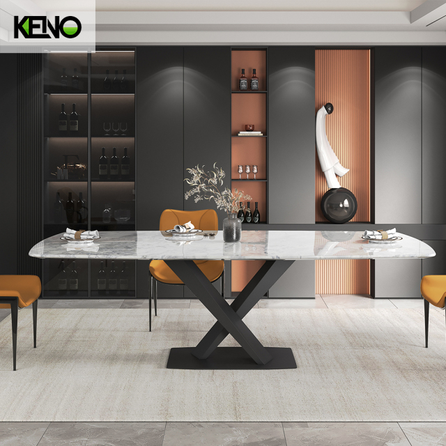 Marble Dining Table Modern Luxury Home Furniture with Factory Customization Service