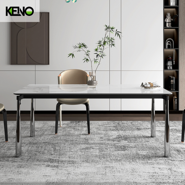 Dining Table Luxury Sintered Stone Home Furniture Set with Customization for Modern Dining Room