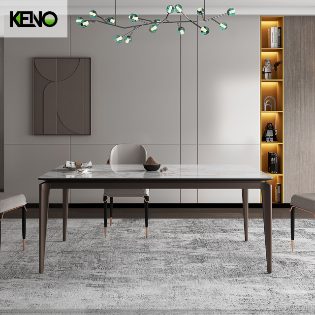 Dining Table Sintered Stone Customization Size and Color for Home and Hotel Furniture