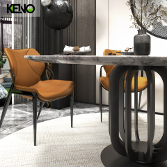 Marble Dining Table Luxury Home Furniture Set for Large Dining Room and Villa