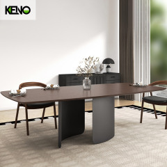 Wood Grain Dining Table Home Furniture Factory Direct Sale with Matching Table Chair