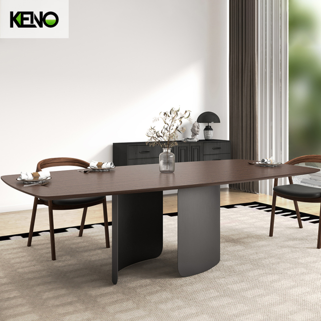 Wood Grain Dining Table Home Furniture Factory Direct Sale with Matching Table Chair