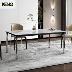 Dining Table Luxury Sintered Stone Home Furniture Set with Customization for Modern Dining Room