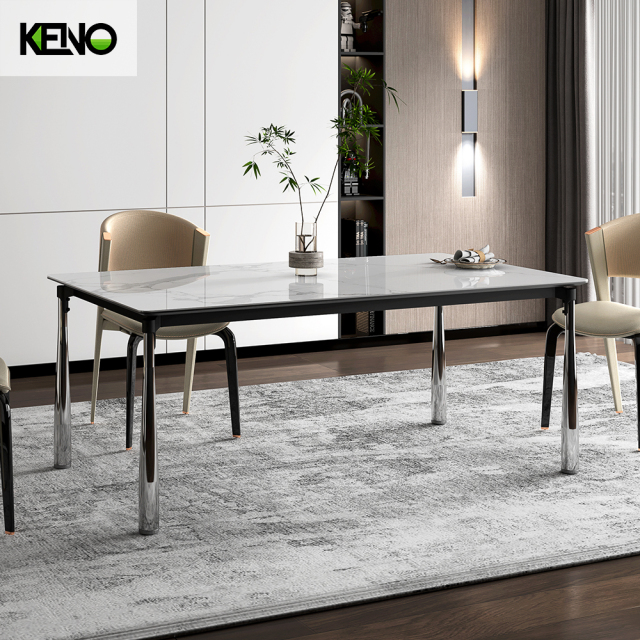 Dining Table Luxury Sintered Stone Home Furniture Set with Customization for Modern Dining Room