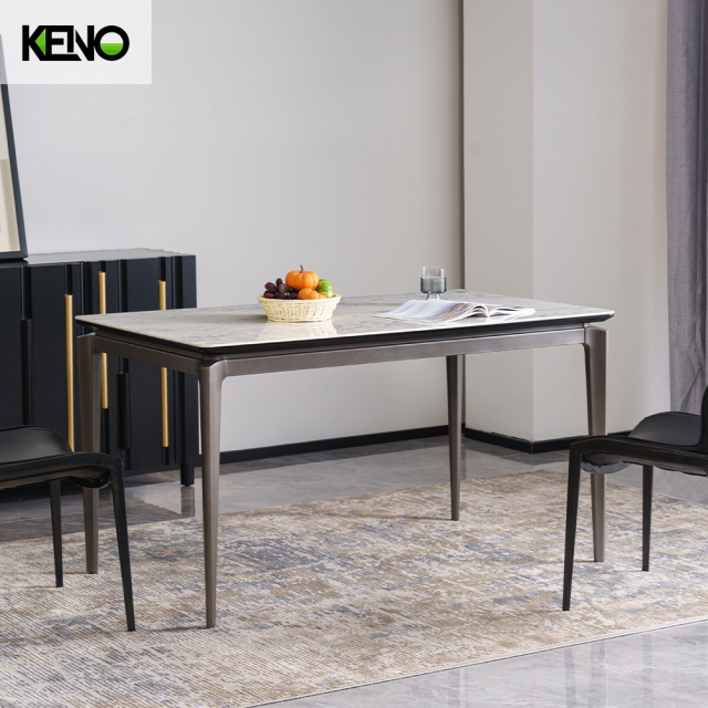 Dining Table Keno Series Luxury Sintered Stone Home Furniture with Table Chair Set