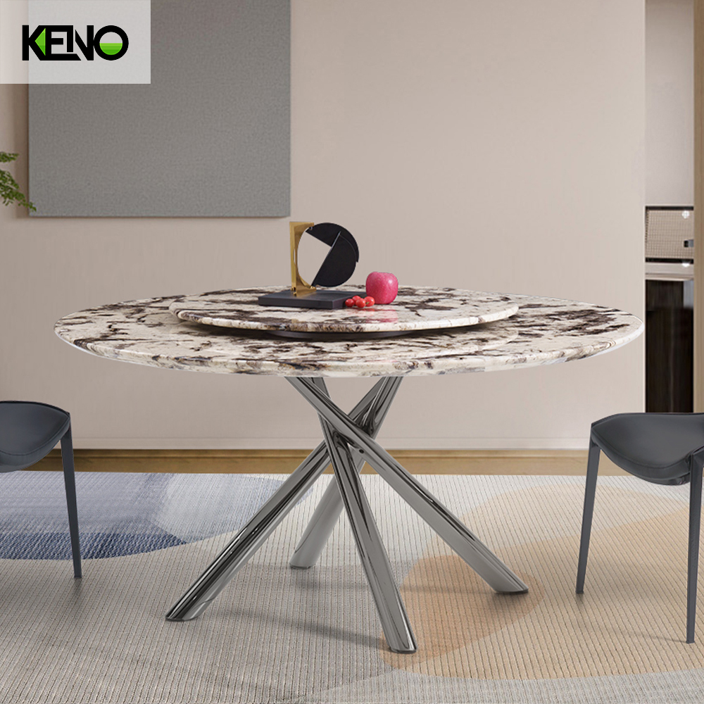 Marble Dining Table Hotel Furniture Commercial Grade with Customization Options