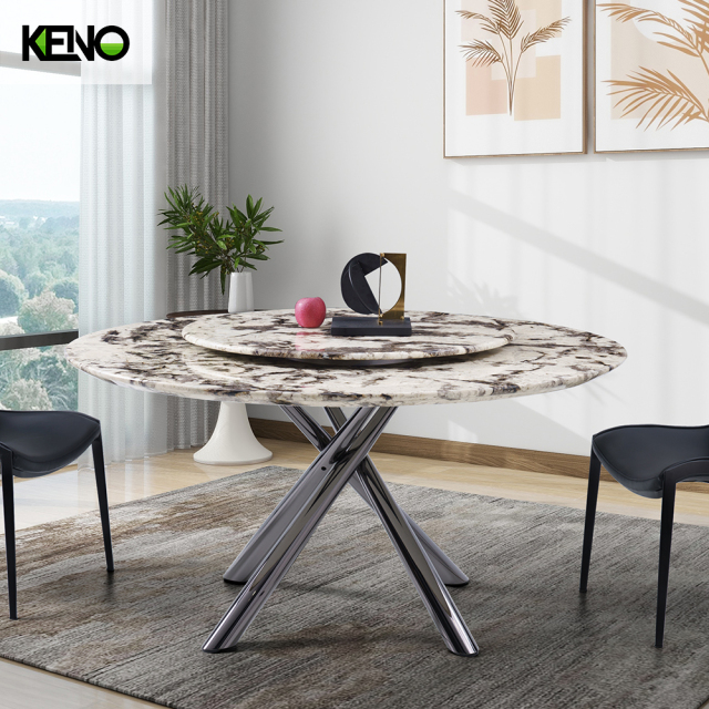 Marble Dining Table Hotel Furniture Commercial Grade with Customization Options
