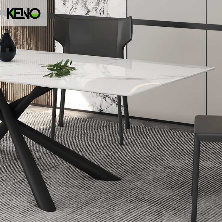 Sintered Stone Dining Table Modern Design Home Furniture with Comfortable Home Chair Set