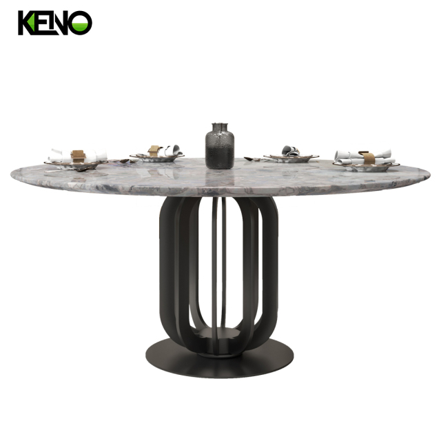 Marble Dining Table Luxury Home Furniture Set for Large Dining Room and Villa