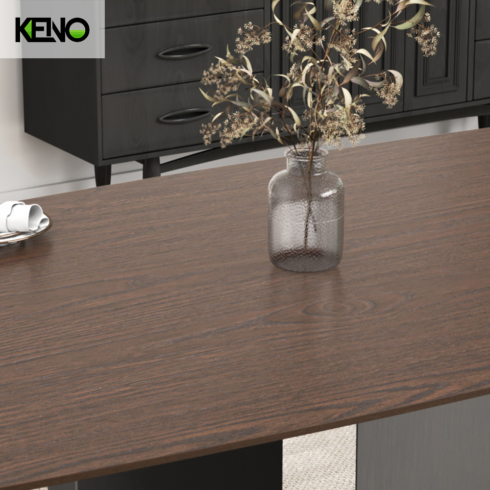 Wood Grain Dining Table Home Furniture Factory Direct Sale with Matching Table Chair