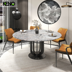 Marble Dining Table Luxury Home Furniture Set for Large Dining Room and Villa