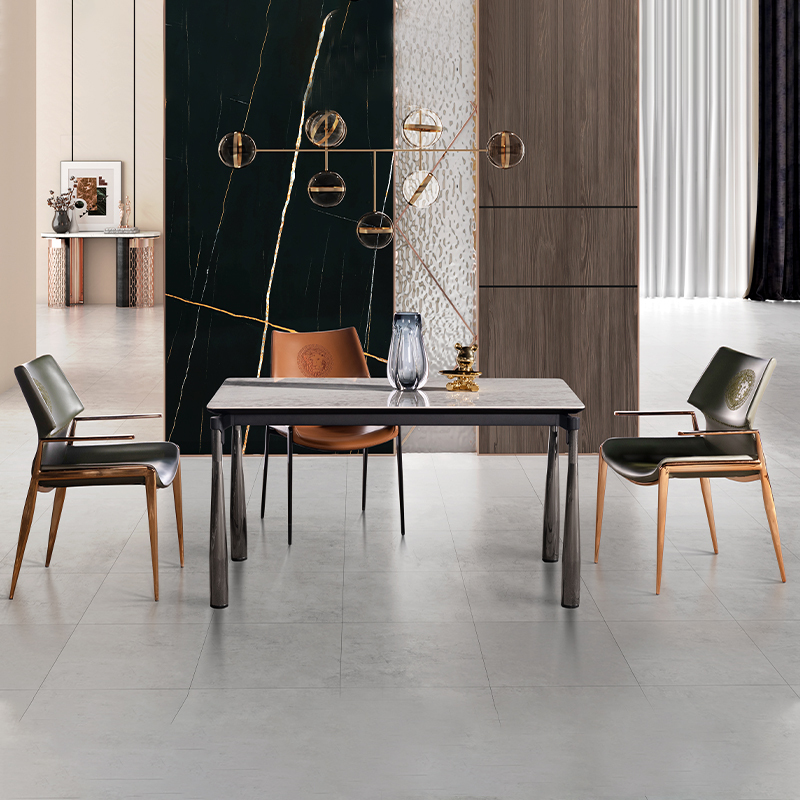 Dining Table Factory Direct Wholesale Hotel Sintered Stone Furniture with Matching Chair