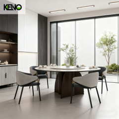 Sintered Stone Dining Table Hotel Grade Table Chair Set for Restaurant and Cafe Projects