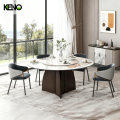 Sintered Stone Dining Table Hotel Grade Table Chair Set for Restaurant and Cafe Projects