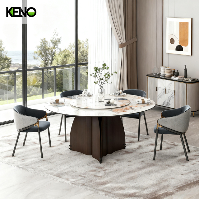 Sintered Stone Dining Table Hotel Grade Table Chair Set for Restaurant and Cafe Projects