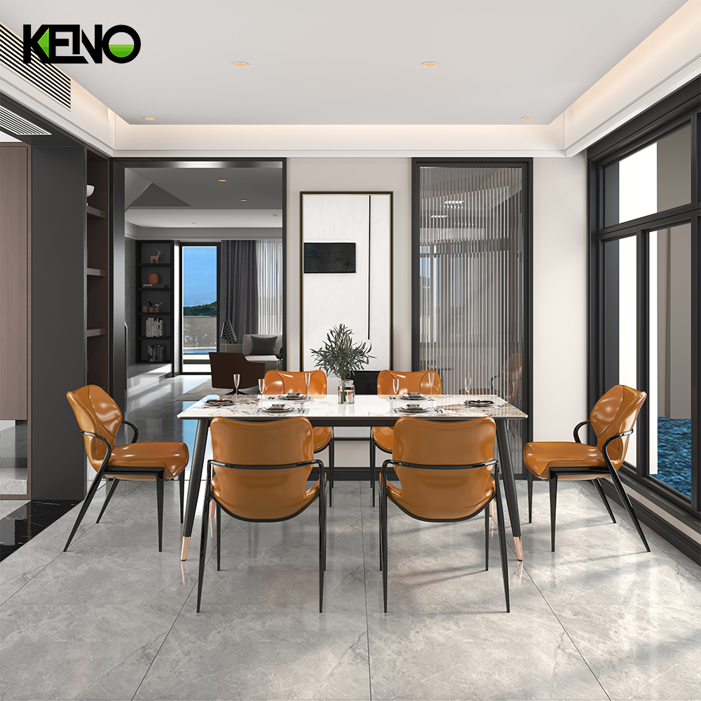 Dining Table Luxury Hotel Sintered Stone Furniture with Sturdy & Elegant Home Chair