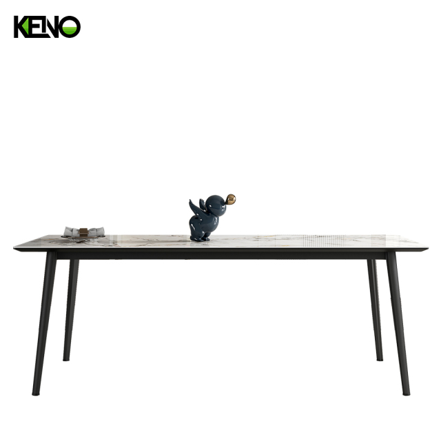 Dining Table Elegant Sintered Stone Home Furniture Set with Customization & Wholesale Option