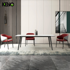 Dining Table Luxury Sintered Stone Home Furniture Set for Stylish Dining Room Interior