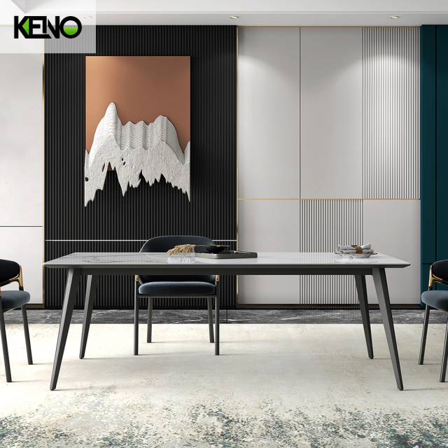 Dining Table Luxury Sintered Stone Home Furniture with Customization Service for Modern Family