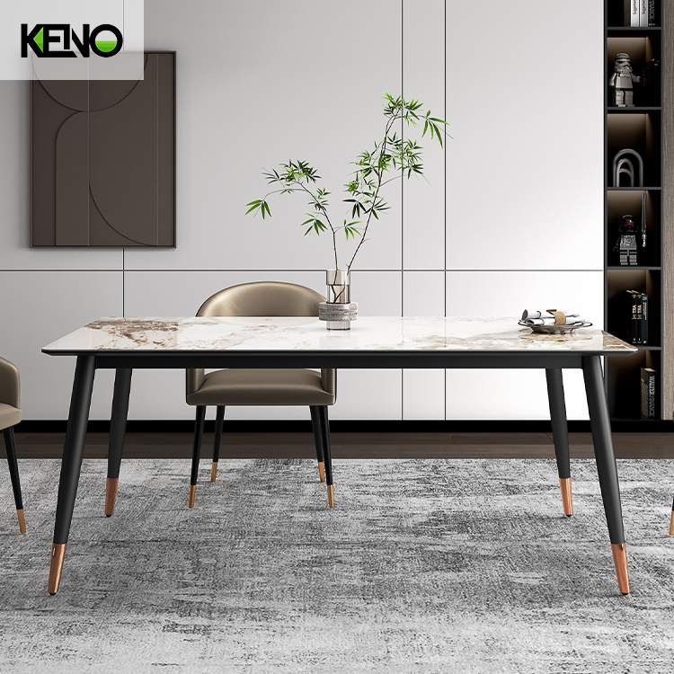 Dining Table Custom Finish & Color Sintered Stone Home Furniture from Professional Factory