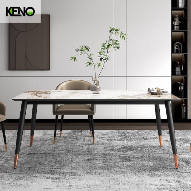 Dining Table Custom Finish & Color Sintered Stone Home Furniture from Professional Factory