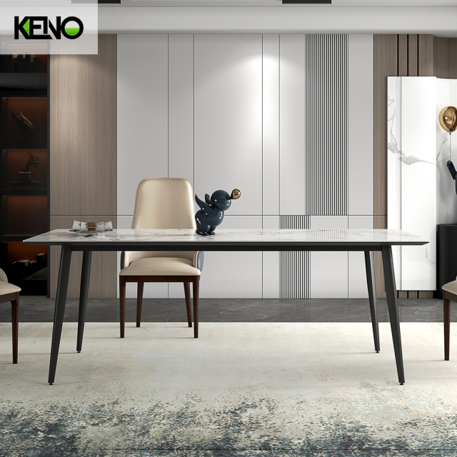 Sintered Stone Dining Table Custom Finish & Color Home Furniture from Professional Factory