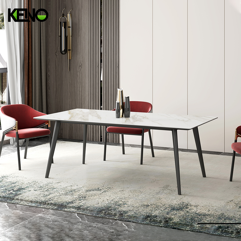 Dining Table Luxury Sintered Stone Home Furniture Set for Stylish Dining Room Interior