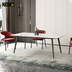 Dining Table Luxury Sintered Stone Home Furniture Set for Stylish Dining Room Interior