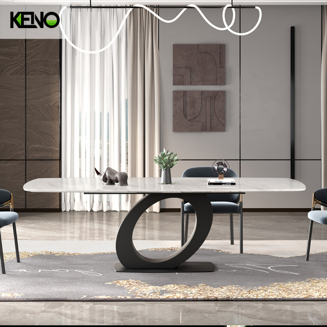 Marble Dining Table Modern Home Chair and Table Set for Small & Large Dining Area