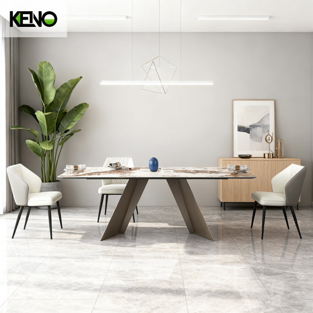 Sintered Stone Dining Table Luxury Home Furniture with Durable Material for Long Life