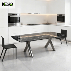 Dining Table Hotel Grade Sintered Stone Table Chair Set for Restaurant and Cafe Projects