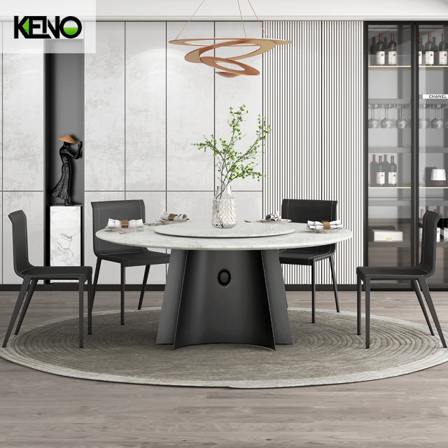 Dining Table Elegant Marble Home Furniture Suitable for Villa and Apartment