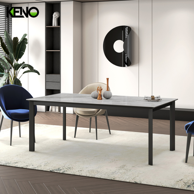 Dining Table Luxury Sintered Stone Home Furniture with Durable Structure for Long-Term Use