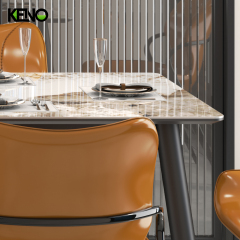 Dining Table Luxury Hotel Sintered Stone Furniture with Sturdy & Elegant Home Chair