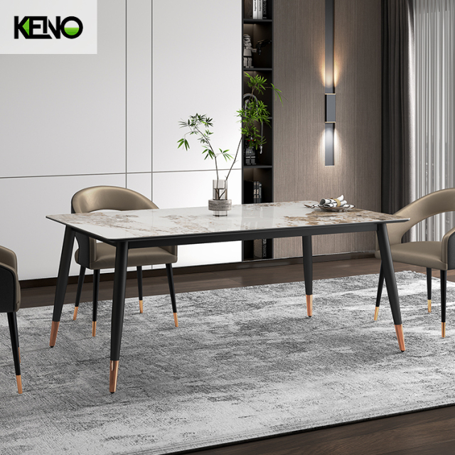 Dining Table Custom Finish & Color Sintered Stone Home Furniture from Professional Factory