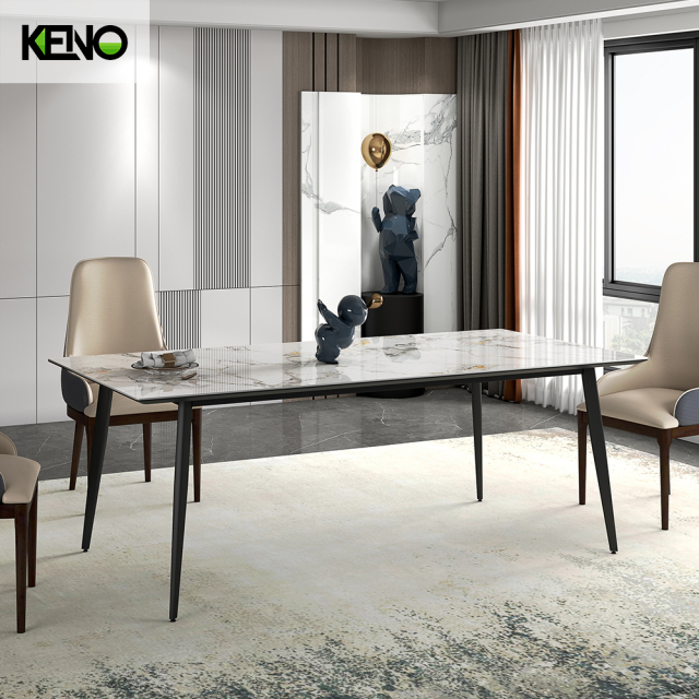 Sintered Stone Dining Table Custom Finish & Color Home Furniture from Professional Factory
