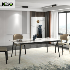 Dining Table Elegant Sintered Stone Home Furniture Set with Customization & Wholesale Option