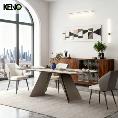 Sintered Stone Dining Table Luxury Home Furniture with Durable Material for Long Life