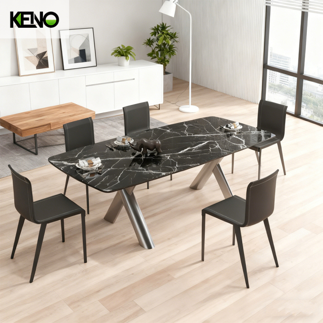 Dining Table Hotel Grade Sintered Stone Table Chair Set for Restaurant and Cafe Projects