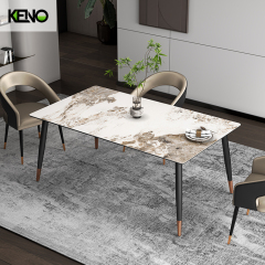Dining Table Custom Finish & Color Sintered Stone Home Furniture from Professional Factory