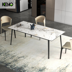 Dining Table Elegant Sintered Stone Home Furniture Set with Customization & Wholesale Option