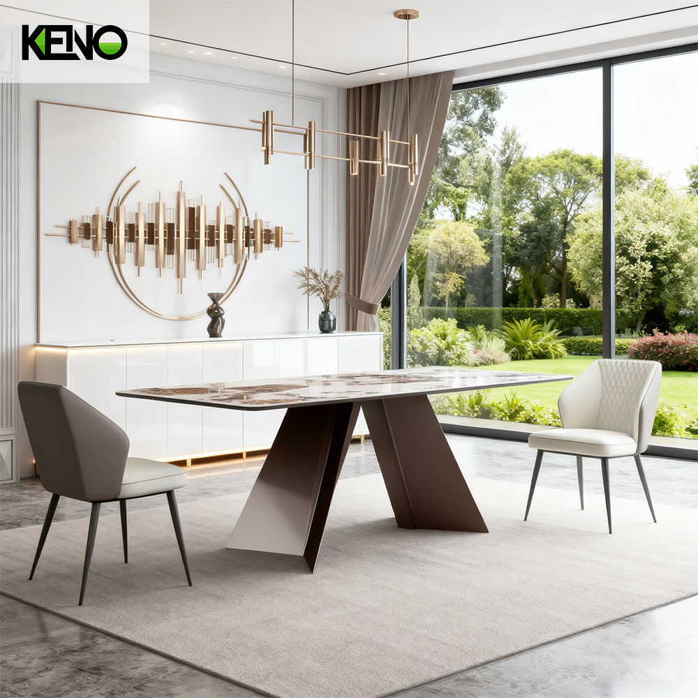 Sintered Stone Dining Table Luxury Home Furniture with Durable Material for Long Life