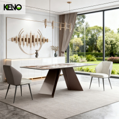 Sintered Stone Dining Table Luxury Home Furniture with Durable Material for Long Life