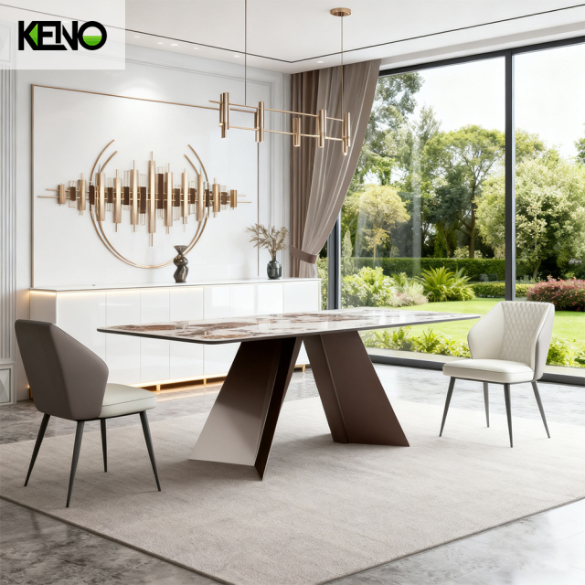 Sintered Stone Dining Table Luxury Home Furniture with Durable Material for Long Life