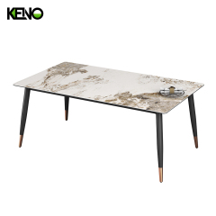 Dining Table Luxury Hotel Sintered Stone Furniture with Sturdy & Elegant Home Chair
