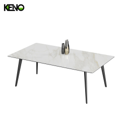 Dining Table Luxury Sintered Stone Home Furniture Set for Stylish Dining Room Interior