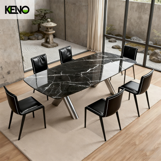 Dining Table Hotel Grade Sintered Stone Table Chair Set for Restaurant and Cafe Projects